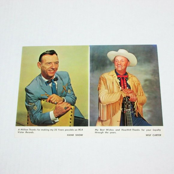 HANK SNOW & WILF CARTER Vintage Photo Country Musicians Performers - Picture 5 of 5